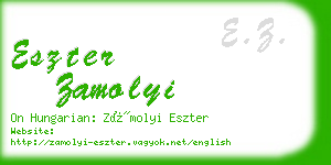 eszter zamolyi business card